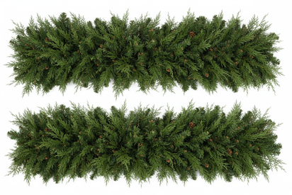 2 Festive Green Cedar Garland