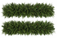 2 Festive Green Cedar Garland